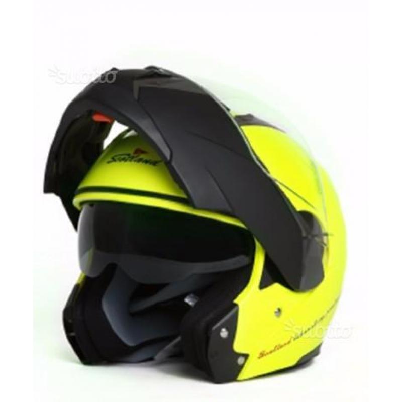 Casco modulare moto scotland force 2 visiere giall