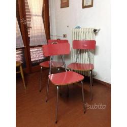 6 sedie vintage con tavolo