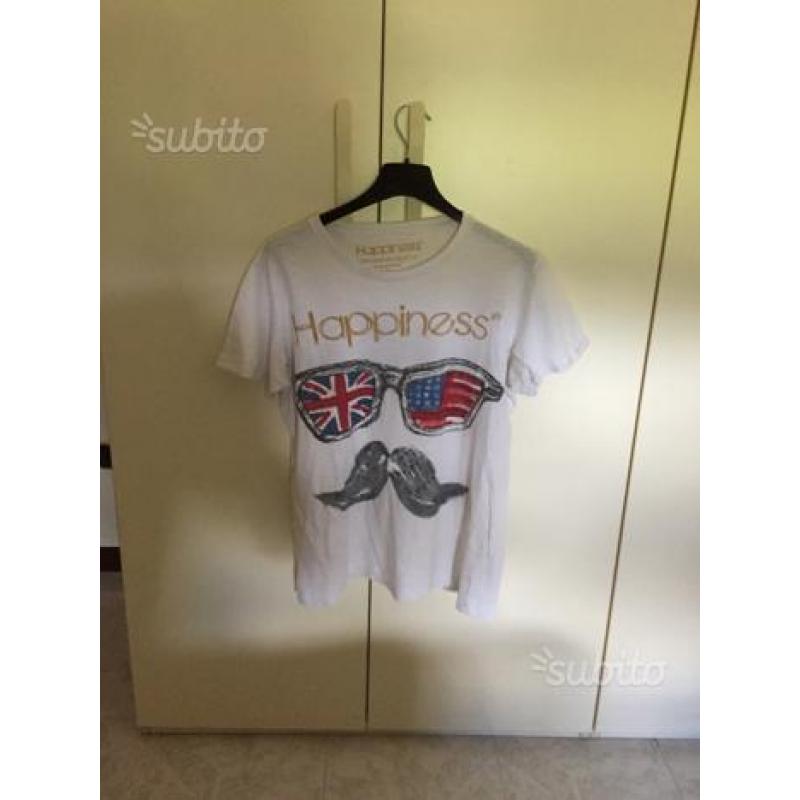 T shirt happines uomo