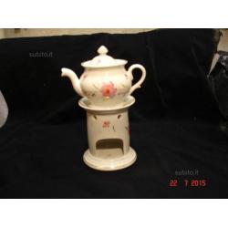 Antique ceramich veilleuse tea pot warmer