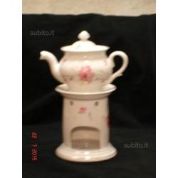 Antique ceramich veilleuse tea pot warmer