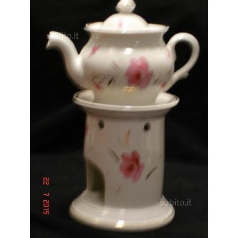 Antique ceramich veilleuse tea pot warmer