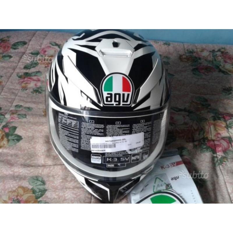 Casco agv con doppia visiera nuovo