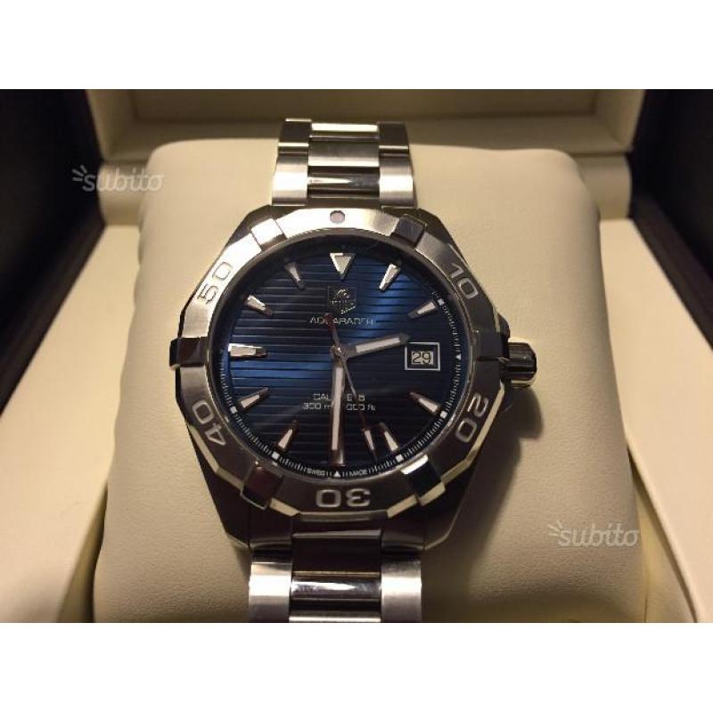 Orologio Tag Heuer Aquaracer 300mt way2112 blu