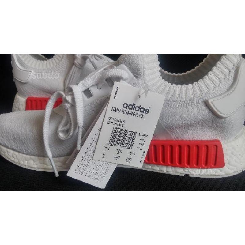 Adidas nmd r1 runner primeknit white us11 eu45 1/3