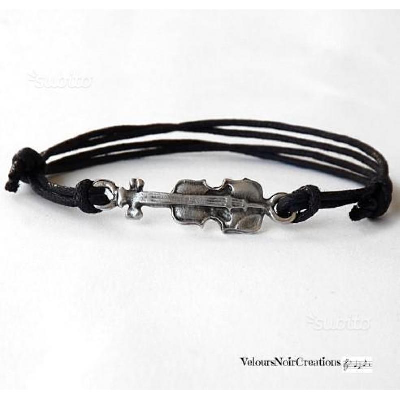 Bracciale uomo donna con violino musica