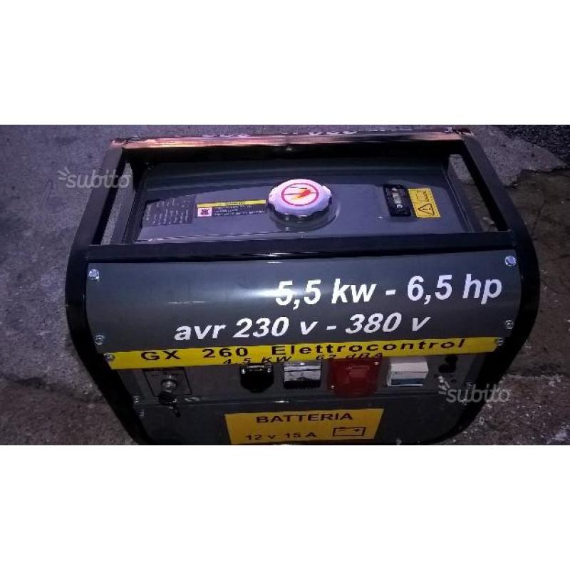 Generatore di corrente gruppo elettrogeno 5,5 kw