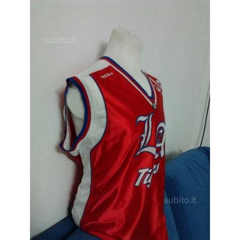 Canottiera rossa larga tipo basket tg l xl