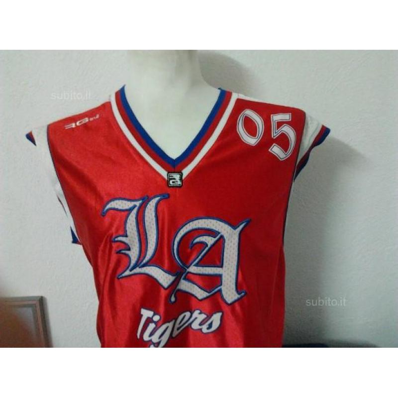 Canottiera rossa larga tipo basket tg l xl