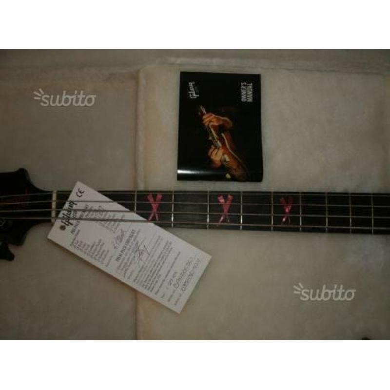 Gibson black cherry nikki sixx signature bass t.b