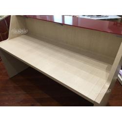 Bancone reception dim 160x80 top vetro cristallo