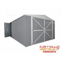 Box Acciaio 600x350cm - 340kg - 21mq GRIGIO CHIARO