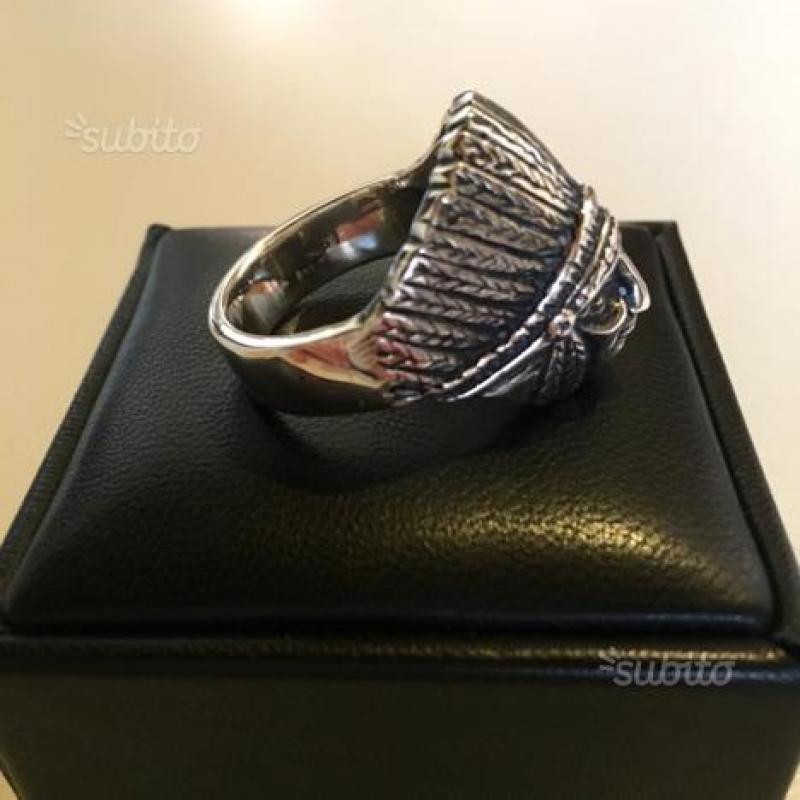 Anello capo indiano by Bebo argento 925 ossidato