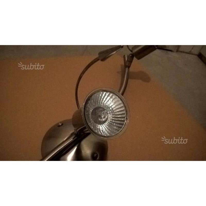 Coppia di faretti da parete 3+2 completi lampadine