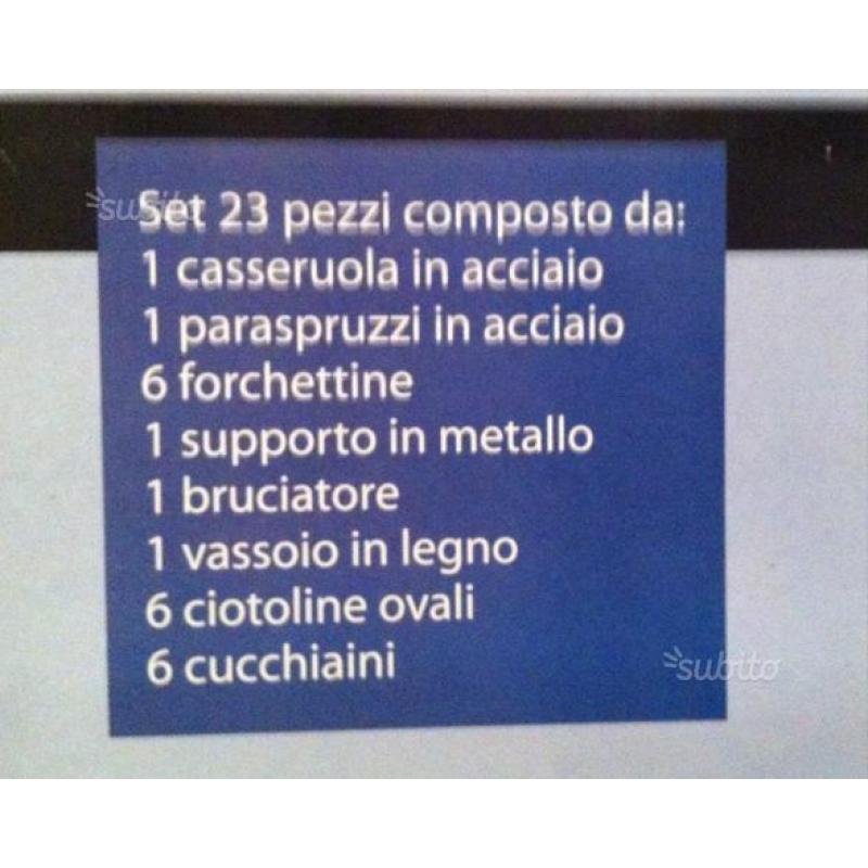 Set fonduta e bourguignonne NUOVO mai aperto