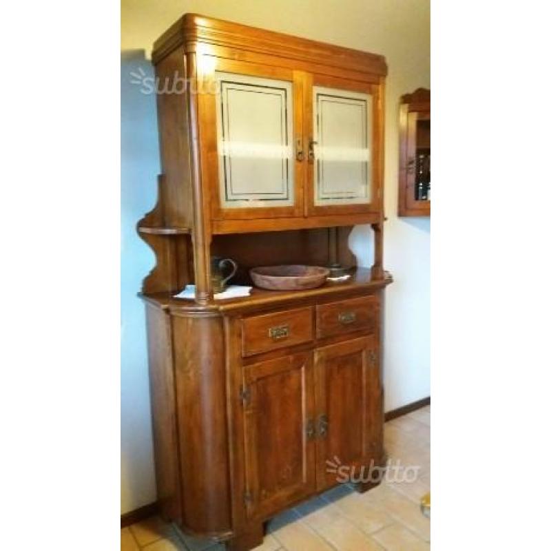 Credenza vetrina rustica taverna legno abete