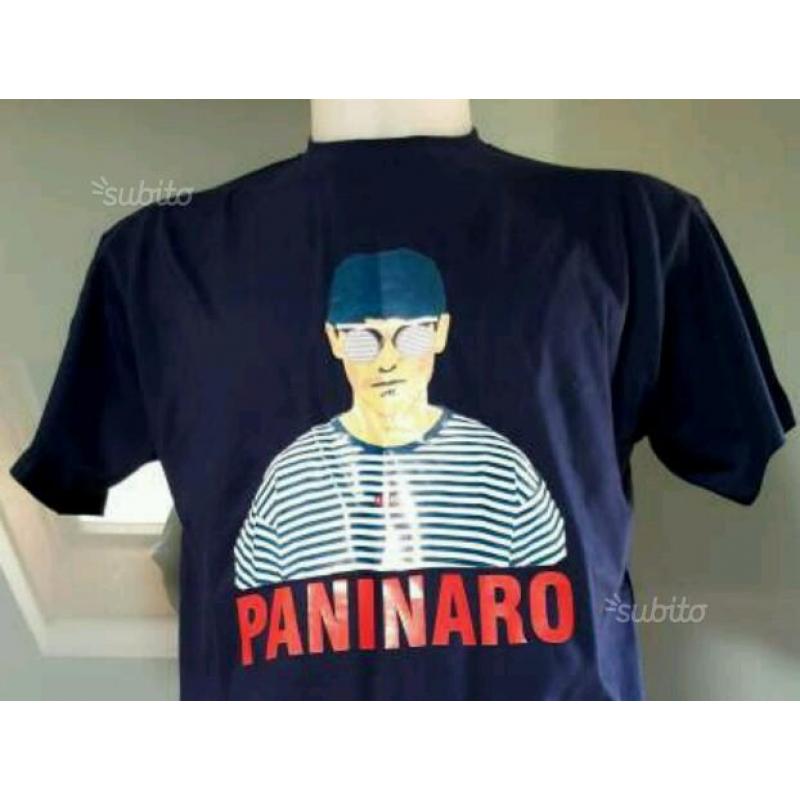 T-SHIRT PANINARO Blu Navy Taglia L cotone NUOVA