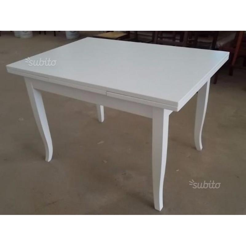 Tavolo da cucina legno allungabile bianco shabby