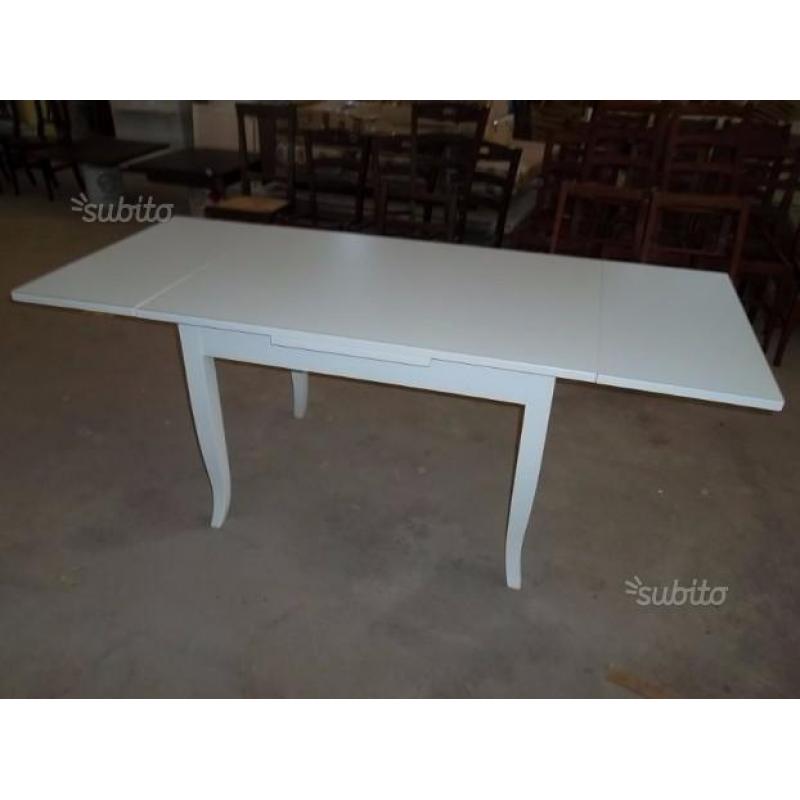 Tavolo da cucina legno allungabile bianco shabby