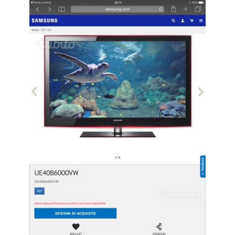 Tv led samsung 40 serie 6000