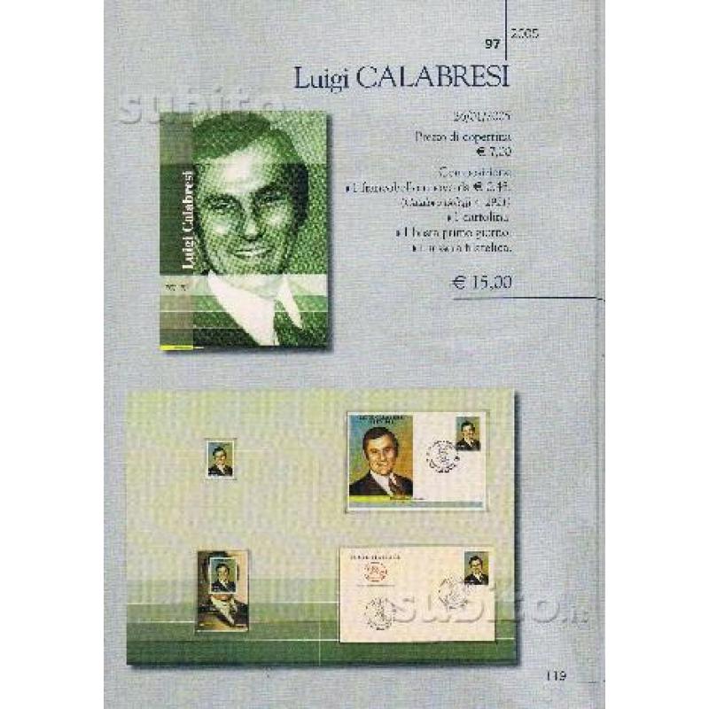 Luigi calabresi 2005 - folder filatelico