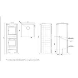 Termostufa a legna Laminox mod. Italia 30 con forn