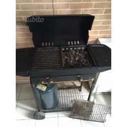 Barbecue cottura a pietra lavica alimentato gpl