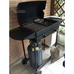 Barbecue cottura a pietra lavica alimentato gpl