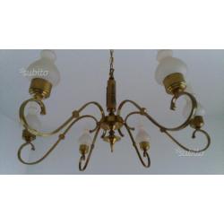 Lampadario ottone