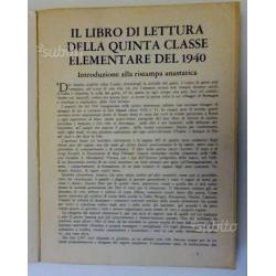 Il libro della Quinta Classe Letture - 1940