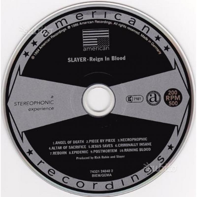 CD Slayer Reign In Blood