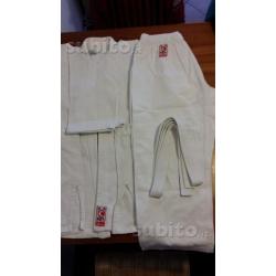 Judogi chimono uomo/donna bianco, altezza 160 cm