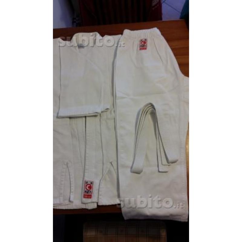 Judogi chimono uomo/donna bianco, altezza 160 cm