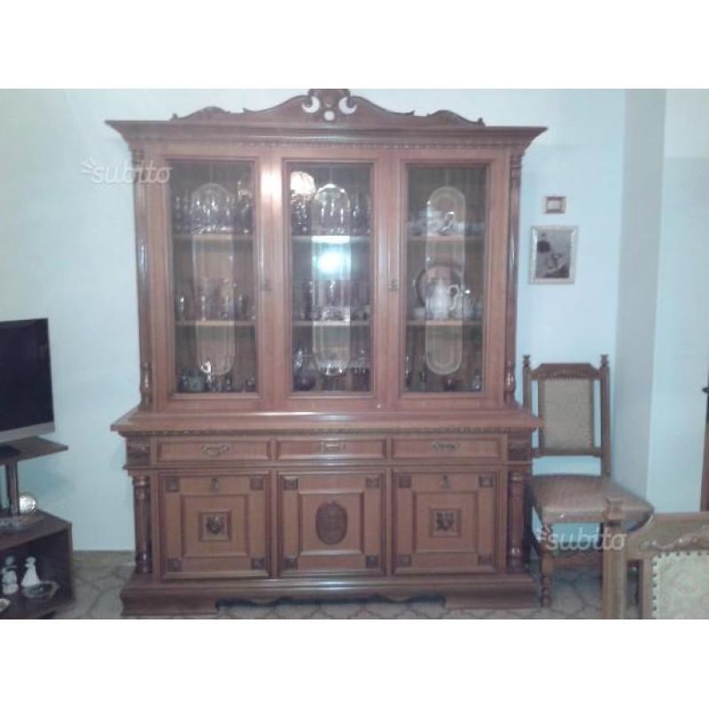 Credenza-vetrinetta in legno anni '70