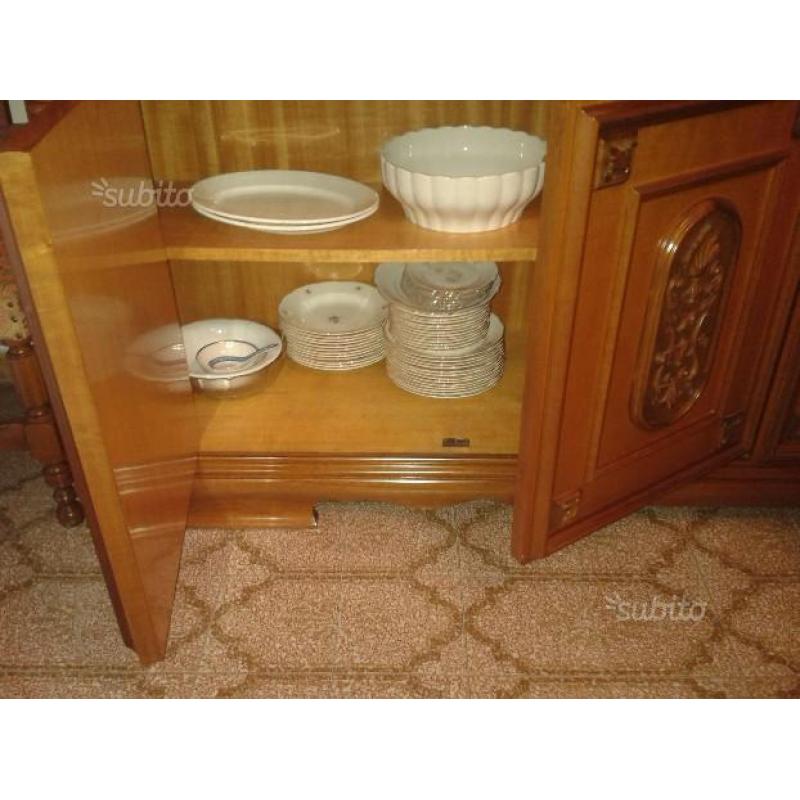 Credenza-vetrinetta in legno anni '70