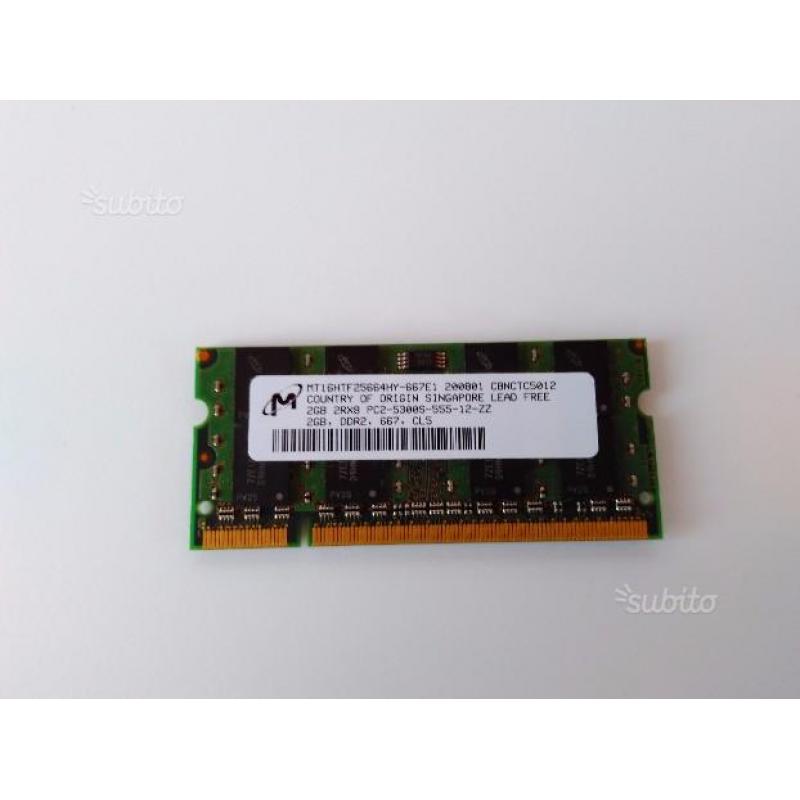 2 GB Ram PC2 5300S (DDR2 666Mhz Laptop)