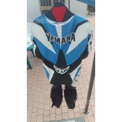 Tuta moto pelle originale yamaha t.50