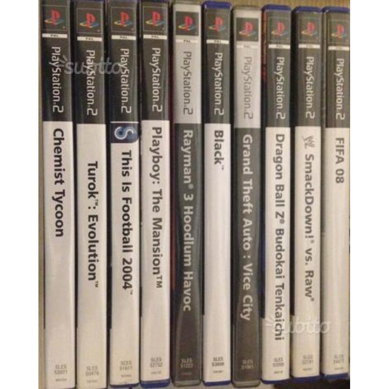 Playstation 2 funzionante con 10 giochi