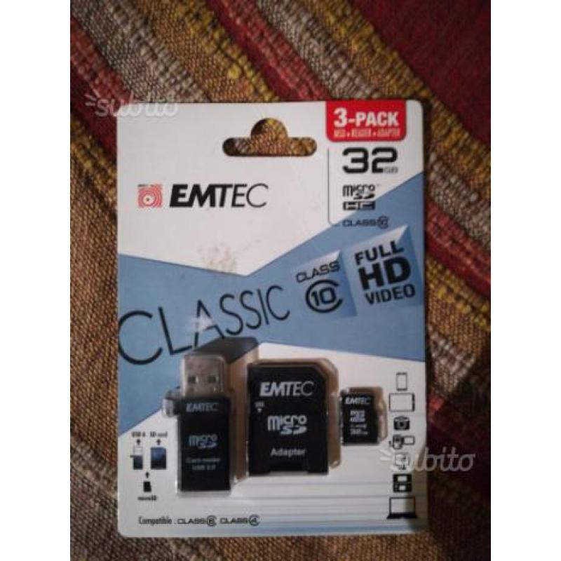 Micro sd classe 10 32 gb emtec usb