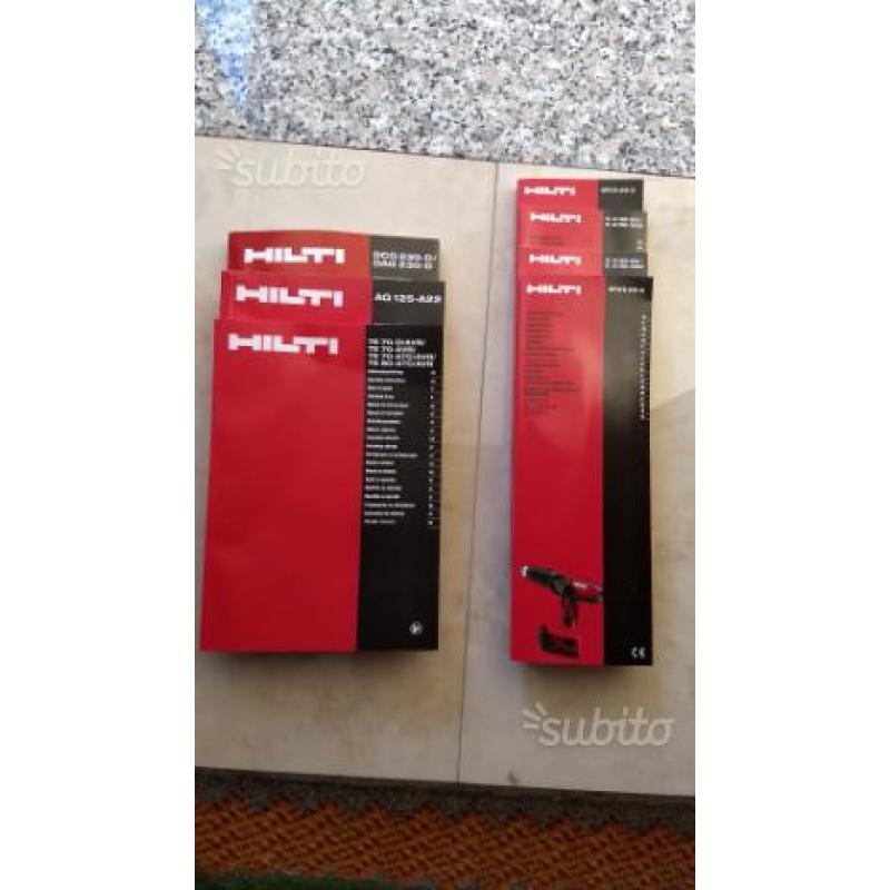 Libretti Hilti per attrezzature