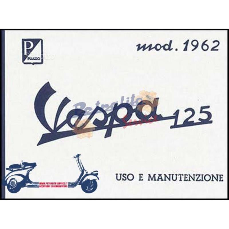 1639-PRD Libretto uso e manutenzione per Vespa 125