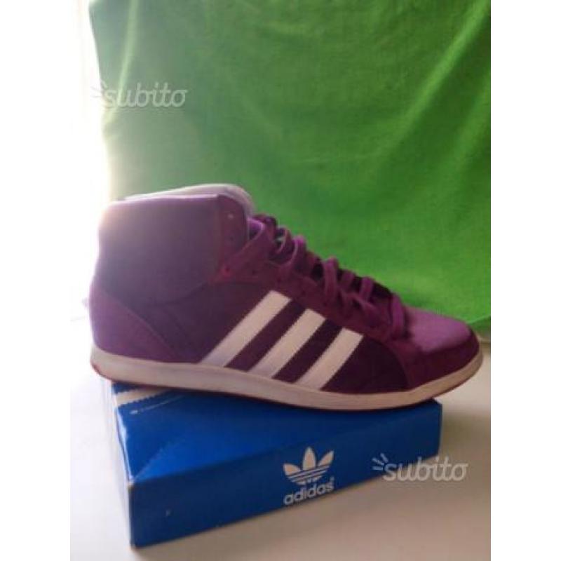 Adidas viola camoscio originali numero 39