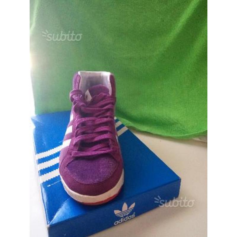 Adidas viola camoscio originali numero 39