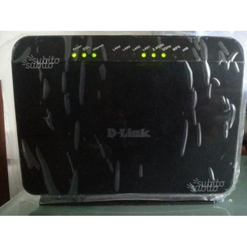 Modem router wi-fi dual band ADSL D-LINK DSL ac750