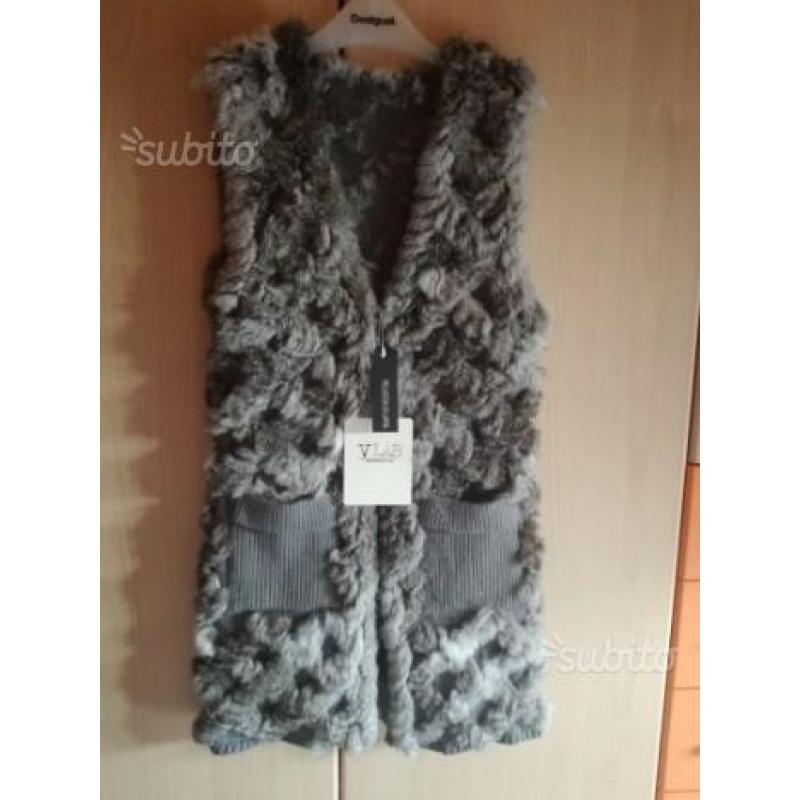 Gilet Vlab in pelliccia di Lapin