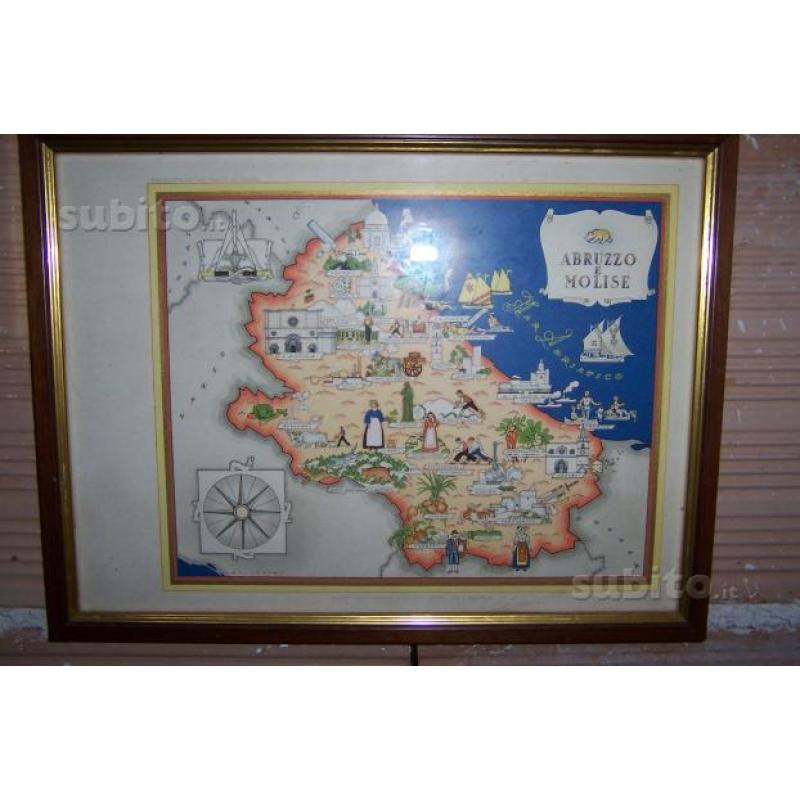 Stampa Geografica Abruzzo e Molise